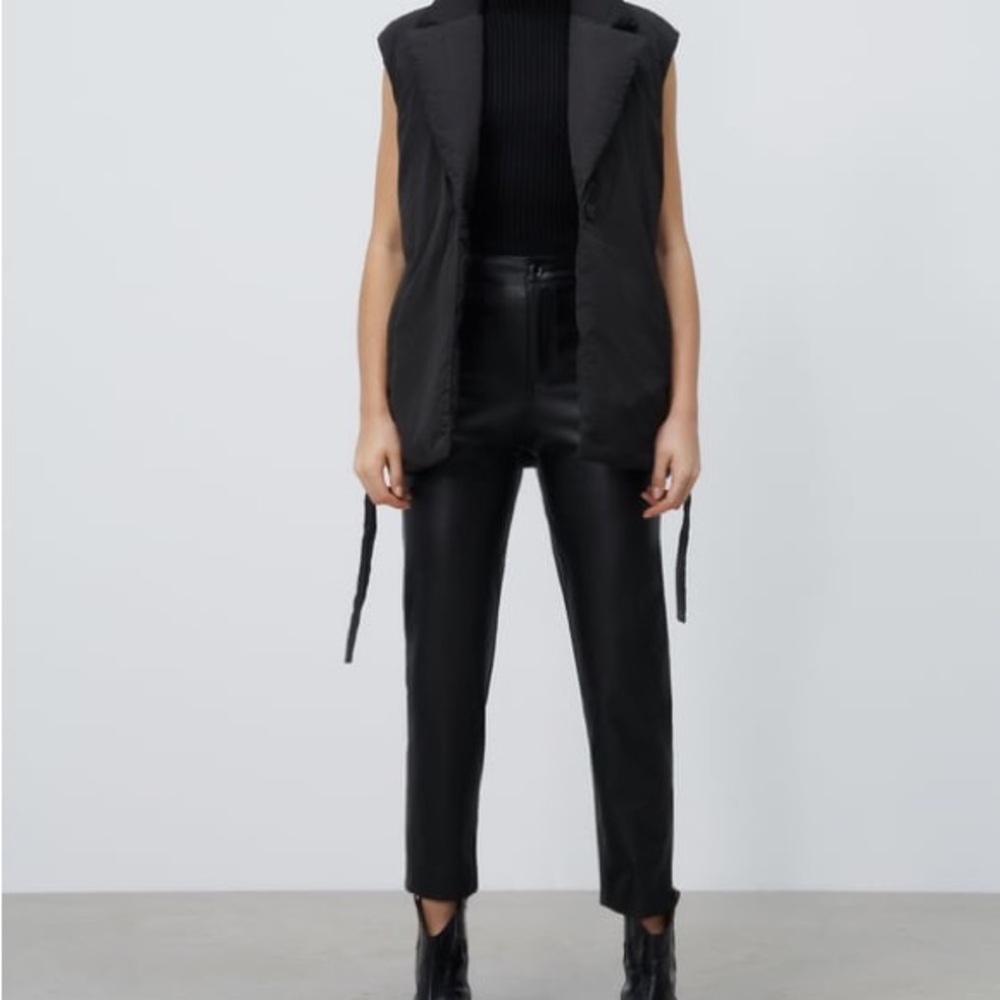 NWT Zara faux leather pants